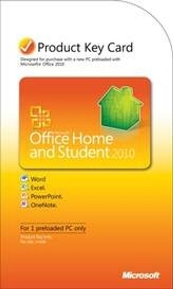 Office 2010 Product Key Card for oppgradering fra Office Starter 2010.