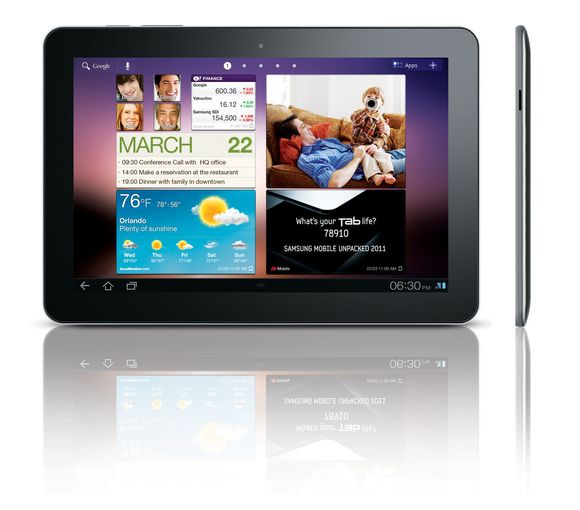 Samsung Galaxy Tab 10.1 har ti tommers skjerm og kjører Android. <i>Bilde: Samsung</i>