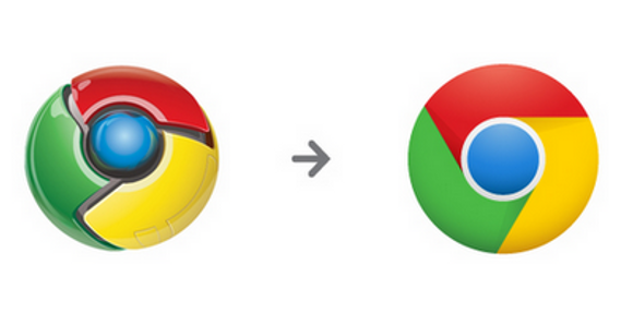 Logoen til Chrome blir forenklet. <i>Bilde: Google</i>