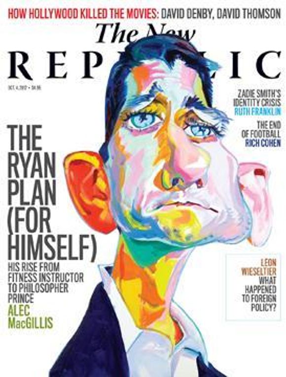 The New Republic, september 2012, med den nevnte lange artikkelen og Paul Ryan.
