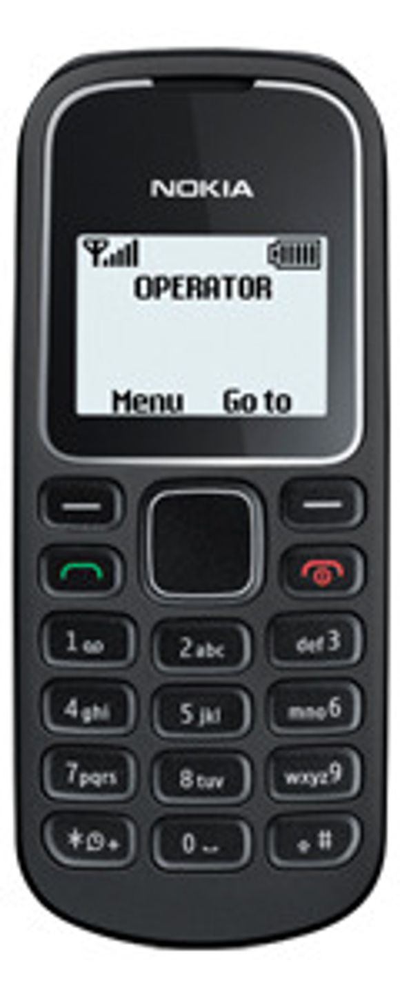 Nokia 1280 uten abonnement koster i underkant av 1200 rupi, dvs rundt 150 kroner.