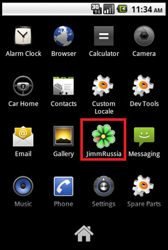 Den infiserte utgaven av Jimm ser helt legitim ut når den er installert på Android-mobilen. <i>Bilde: Kaspersky Lab</i>