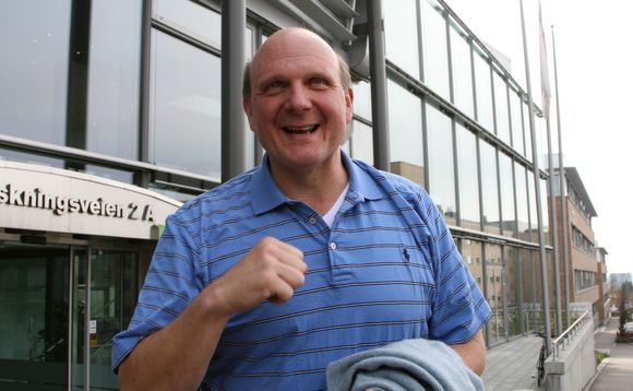 Steve Ballmer var i kjempehumør etter å ha snakket med de ansatte i Fast