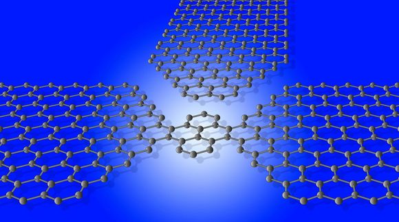 Illustrasjon som viser graphene-basert transistor