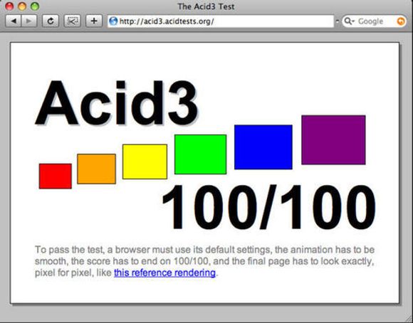 WebKit har nå greid Acid3-testen på alle måter.
