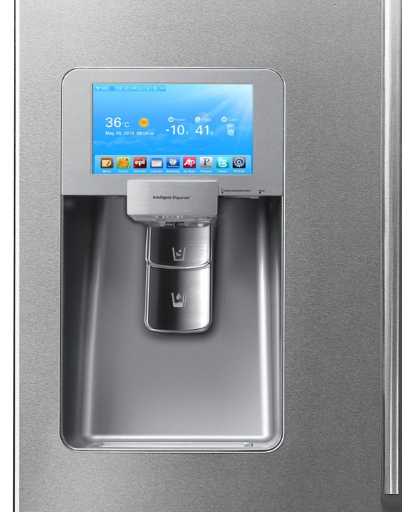 Samsung RF4289-kjøleskap leveres med stor skjerm og WLAN-støtte. <i>Bilde: Samsung</i>