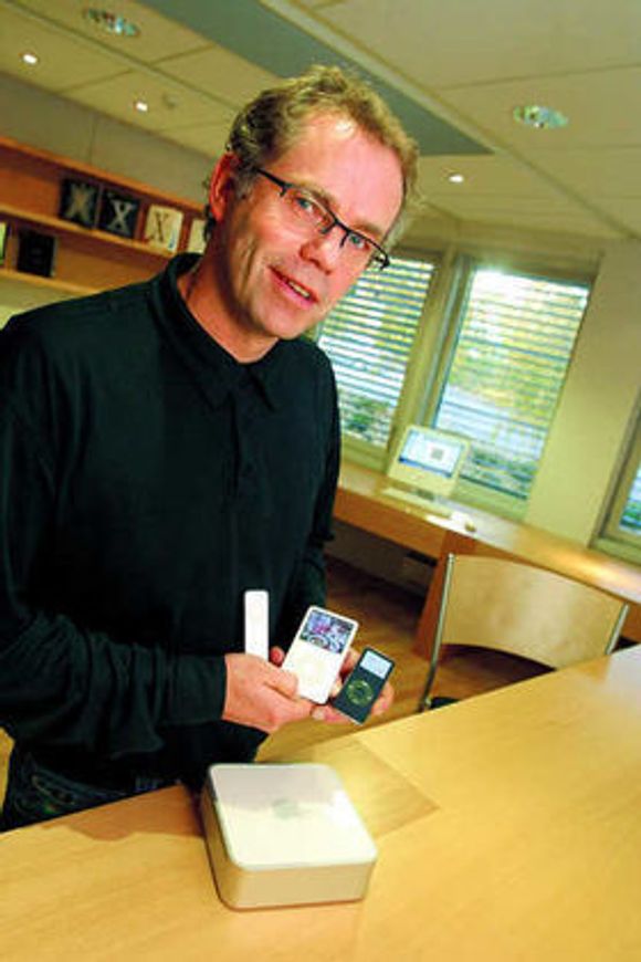 Apples norgessjef Arne Odden i et eldre bilde fra 2006. Den gangen fikk han både lov til å prate med pressen - og la seg avfotografere. <i>Bilde: Stian Sønsteng/Fagbladet Elektronikkbransjen</i>