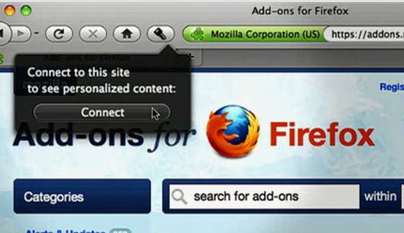 Account Manager-utvidelsen til Firefox lar deg logge inn og ut av blant annet Google ved hjelp av et klikk på den nye nøkkelknappen på verktøylinjen i nettleseren. <i>Bilde: Mozilla Labs</i>