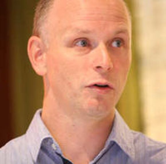 Fredrik Gørrissen, direktør for telekom og mobil i Microsoft Norge. <i>Bilde: Marius Jørgenrud</i>