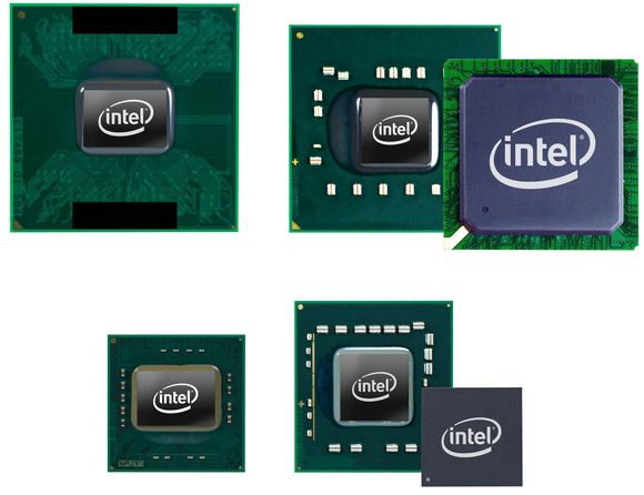 Standardutgaven av Intel Core 2 Duo prosessoren og brikkesettet Mobile Intel GM40 Express chi sammenlignet med Intels ULV-prosessor  og brikkesettet Mobile Intel GS40 Express