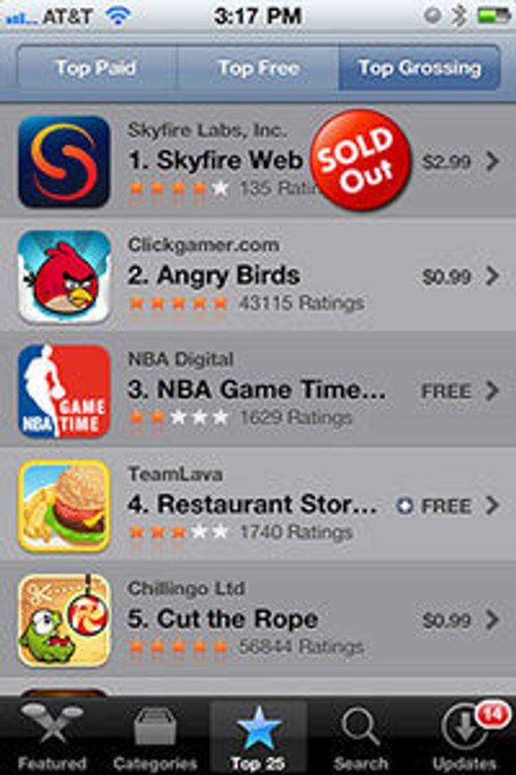 Skyfire taklet ikke etterspørselen fra ivrige iPhone-brukere. Nettleseren ble trukket tilbake få timer etter lanseringen i App Store.