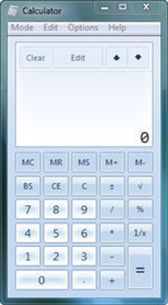 Kalkulatoren i Windows 7 M3