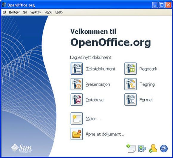 Start Center i OpenOffice.org 3.0.