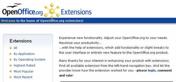 Fra Extensions-nettstedet til OpenOffice.org.