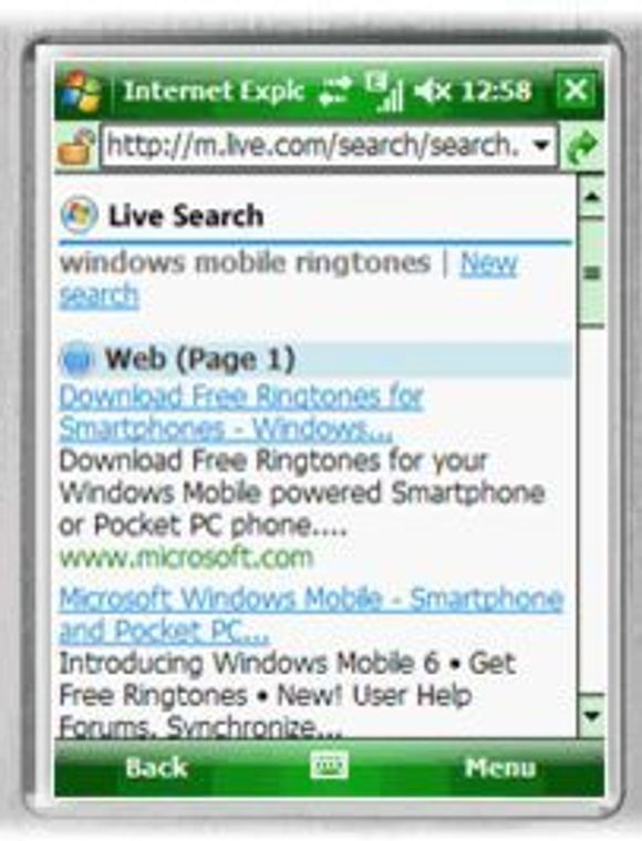 Dagens Internet Explorer for Windows Mobile.