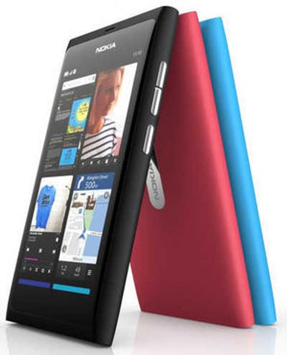 Nokias kommende, MeeGo-baserte N9-mobil. <i>Bilde: Nokia</i>