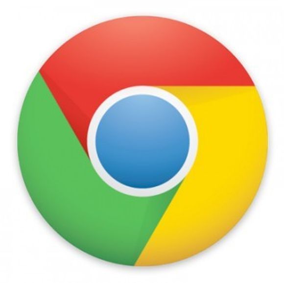 Den nye og enklere Chrome-logoen.
