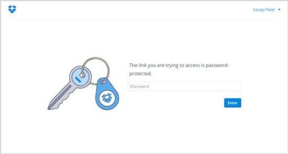 Passordbeskyttelse av lenker er en av de nye funksjonene. <i>Bilde: Dropbox</i>