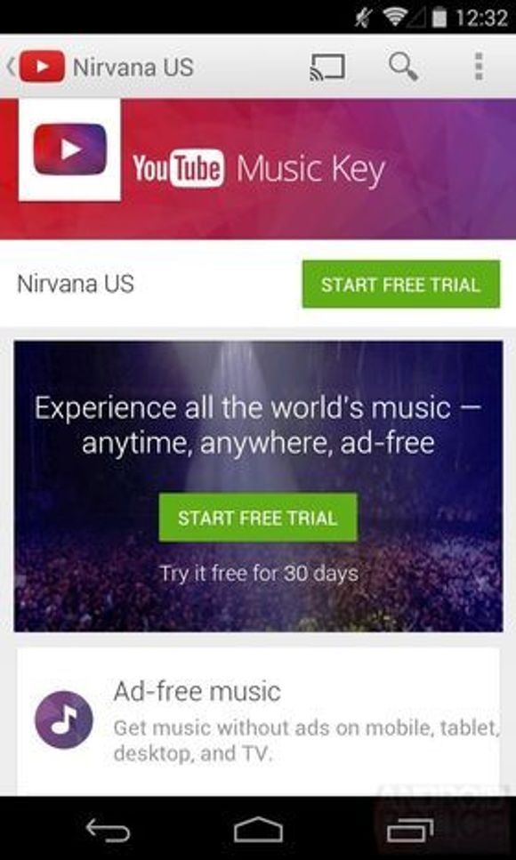 YouTubes massive musikkbibliotek vil bli tilgjengelig overalt. <i>Bilde: Android Police</i>