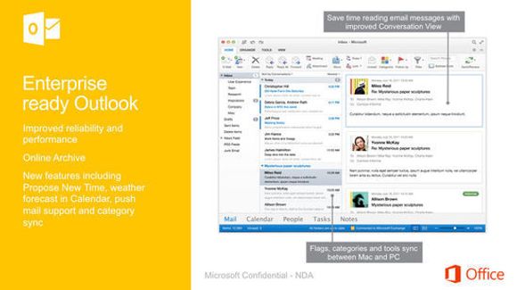 Detaljer i nye Outlook. <i>Bilde: Cnbeta.com</i>