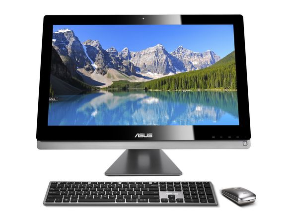 ASUS AiO PC ET2702 er en stasjonær alt-i-ett-maskin basert på fjerde generasjons Intel Core-prosessorer. Den har 27 tommers skjerm og vil koste omtrent 17 000 kroner. <i>Bilde: Asus</i>