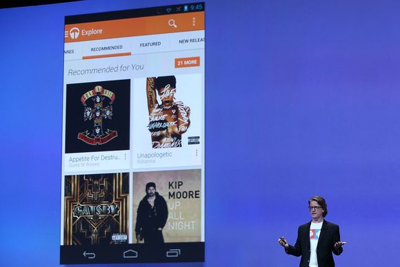 Chris Yerga, teknologidirektør for Android, lanserte den nye Google Play Music All Access-tjenesten under Google I/O 2013 <i>Bilde: Justin Sullivan/Getty Images/All Over Press</i>