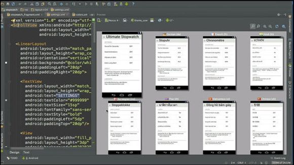 Tilpasning av språk i Android-applikasjoner skal være enklere med Android Studio. <i>Bilde: Google YouTube-video</i>