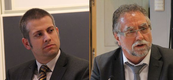 Carl-Christian Buhr (tv) og Wolfgang Boch representerte EU-kommisjonen under forrige ukes grafénarrangement i Gøteborg. <i>Bilde: Harald Brombach</i>