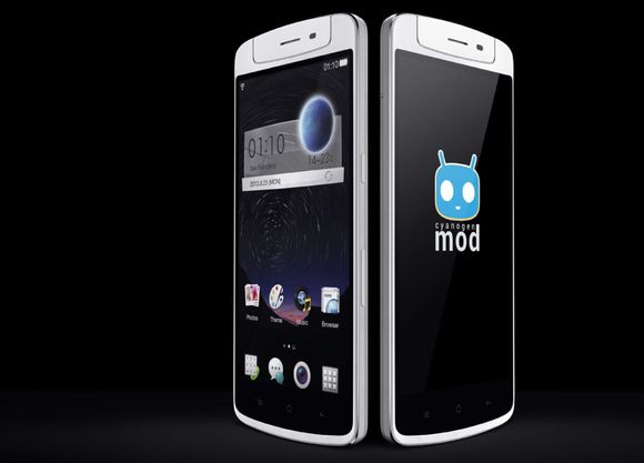 Oppo N1 CyanogenMod Edition blir verdens første smartmobil som leveres med CyanogenMod ferdig installert. <i>Bilde: Oppo</i>