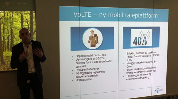 Brukerne vil merke fordelene med VoLTE, sier Telenors Bjørn Ivar Moen. <i>Bilde: Thomas Marynowski</i>