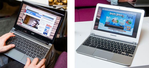 Surfing og spill: Chromebook gjør det enkelt og billig. <i>Bilde: Per Ervland</i>