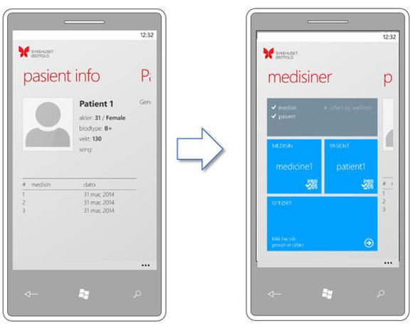 Ved den nye Sykehuset i Østfold vil man ta i bruk en egen mobilapp som skal hjelpe de ansatte med korrekt medisinering av pasientene. <i>Bilde: Sykehuset Østfold</i>