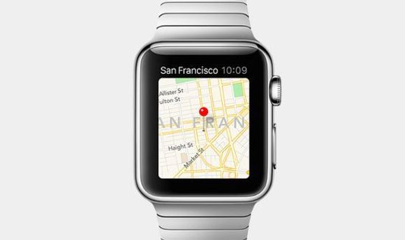 Kartapplikasjon vil selvsagt finnes på smartklokken. <i>Bilde: Apple</i>
