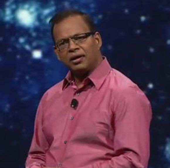 Sjef for Google Search, Amit Singhal, under årets Google IO-konferanse. <i>Bilde: Google</i>