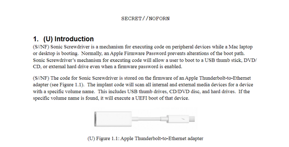Beskrivelse av «Sonic screwdriver» fra dokumentene Wikileaks slapp torsdag 23. mars. <i>Foto: Wikileaks</i>