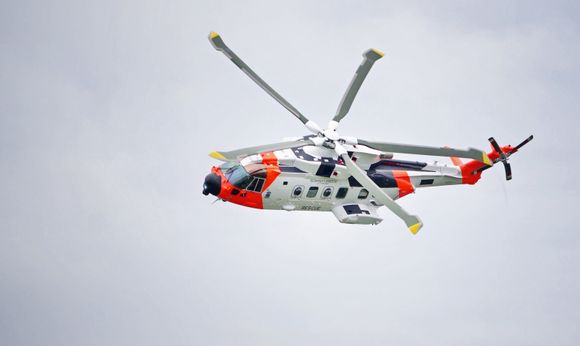 De norske AW101-helikoptrenes stamfar var det vrakede amerikanske presidenthelikopteret. <i>Foto:  Eirik Helland Urke</i>