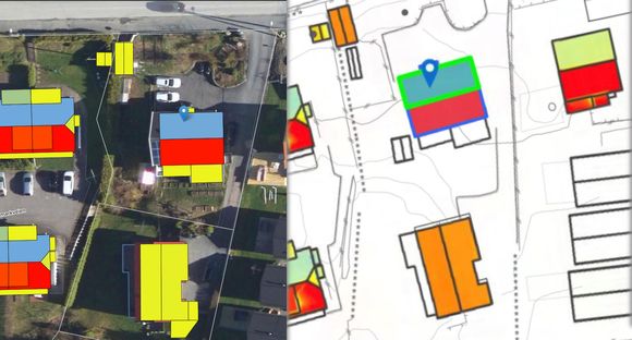 Det er nesten 2000 kWh som skiller beregningene til Solkart.no fra Oslo Solkart. Skjermdump