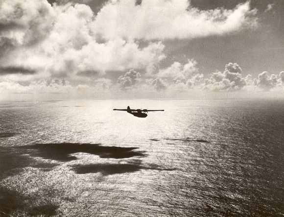 Under krigen fløy Qantas langdistanse med PBY Catalina. <i>Foto:  Qantas</i>