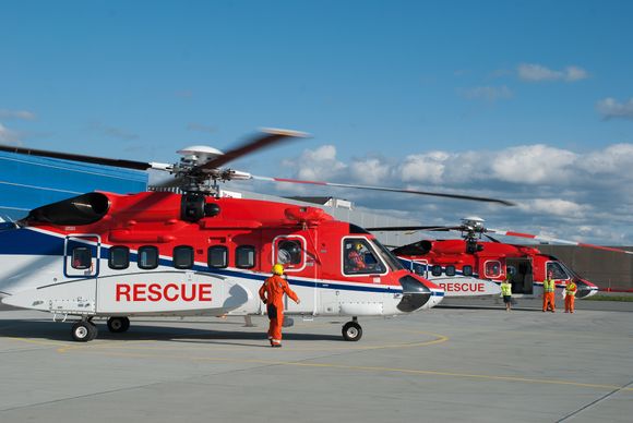 Sju slike S-92A sar-helikoptre inngår i områdeberedskapen, men kan også hjelpe andre i nød ved behov. <i>Foto:  Ina Steen Andersen</i>
