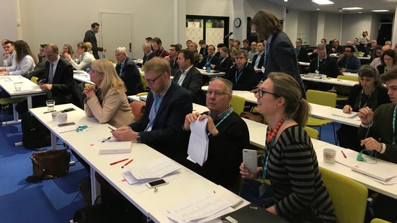 Omlag 140 personer var til stede på årets ITS-konferanse.  <i>Foto:  Martin Gramnæs</i>