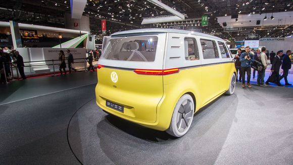 VW ID. Buzz-konseptet vist frem i Genève. <i>Foto: Marius Valle</i>