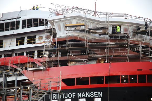 MS Fridtjof Nansen er bygget ved Kleven Verft. <i>Foto:  Tore Stensvold</i>