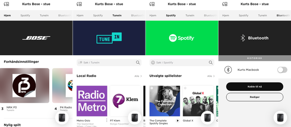 Du styrer musikken fra Bose Music-appen.