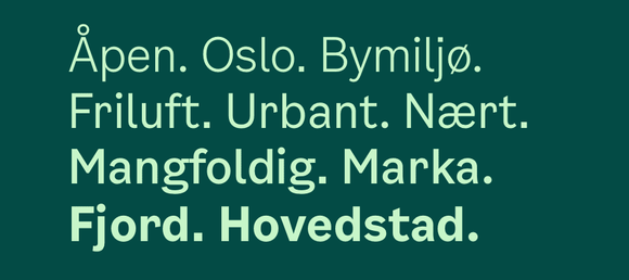Ny font, inspirert av Oslos gateskilt. <i>Bilde:  Creuna</i>