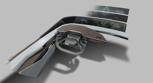 Et hint av interiøret i Audis kommende konseptbil, AI:me. <i>Ill:  Audi</i>