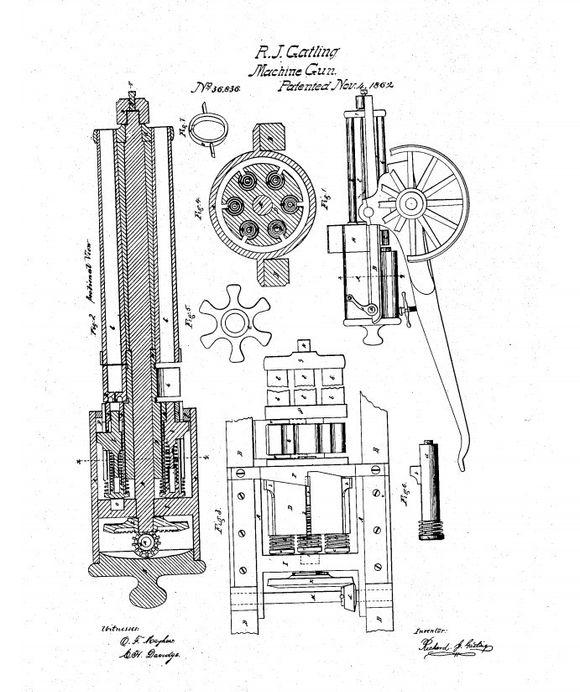 Gatlings 1862-patent.