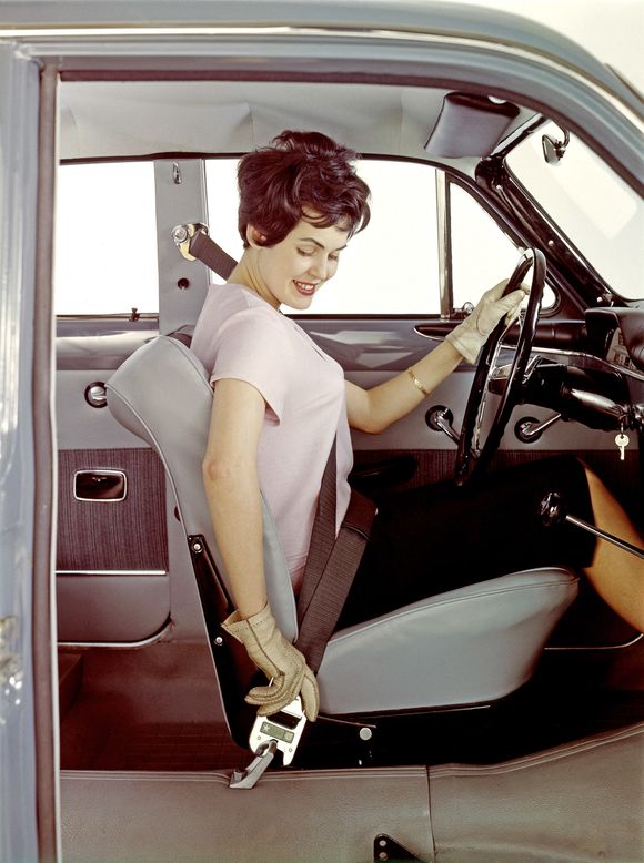 Trepunktsbeltet i en Volvo Amazon (122) var standardutstyr i 1959.