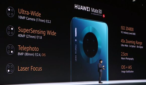 Kamerarigg: Kameraene i den nye telefonen er som ventet veldig imponerende <i>Foto:  Huawei</i>