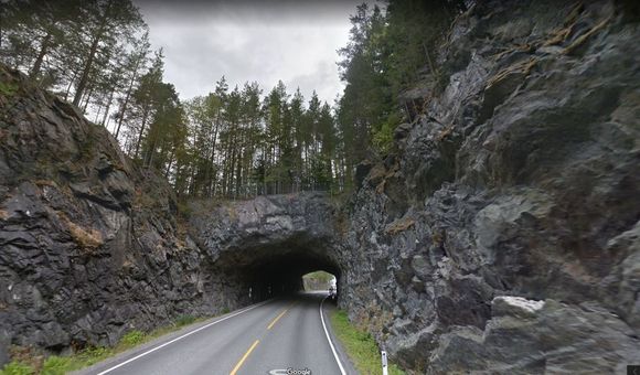 Rustandtunnelen før oppgraderingen. <i>Foto:  Google Maps</i>