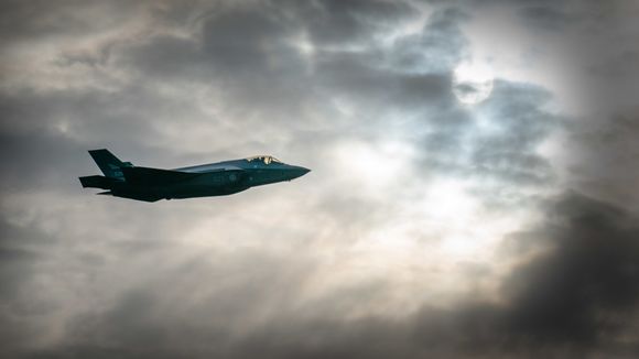 F-35A over Rygge. <i>Foto: Eirik Helland Urke</i>